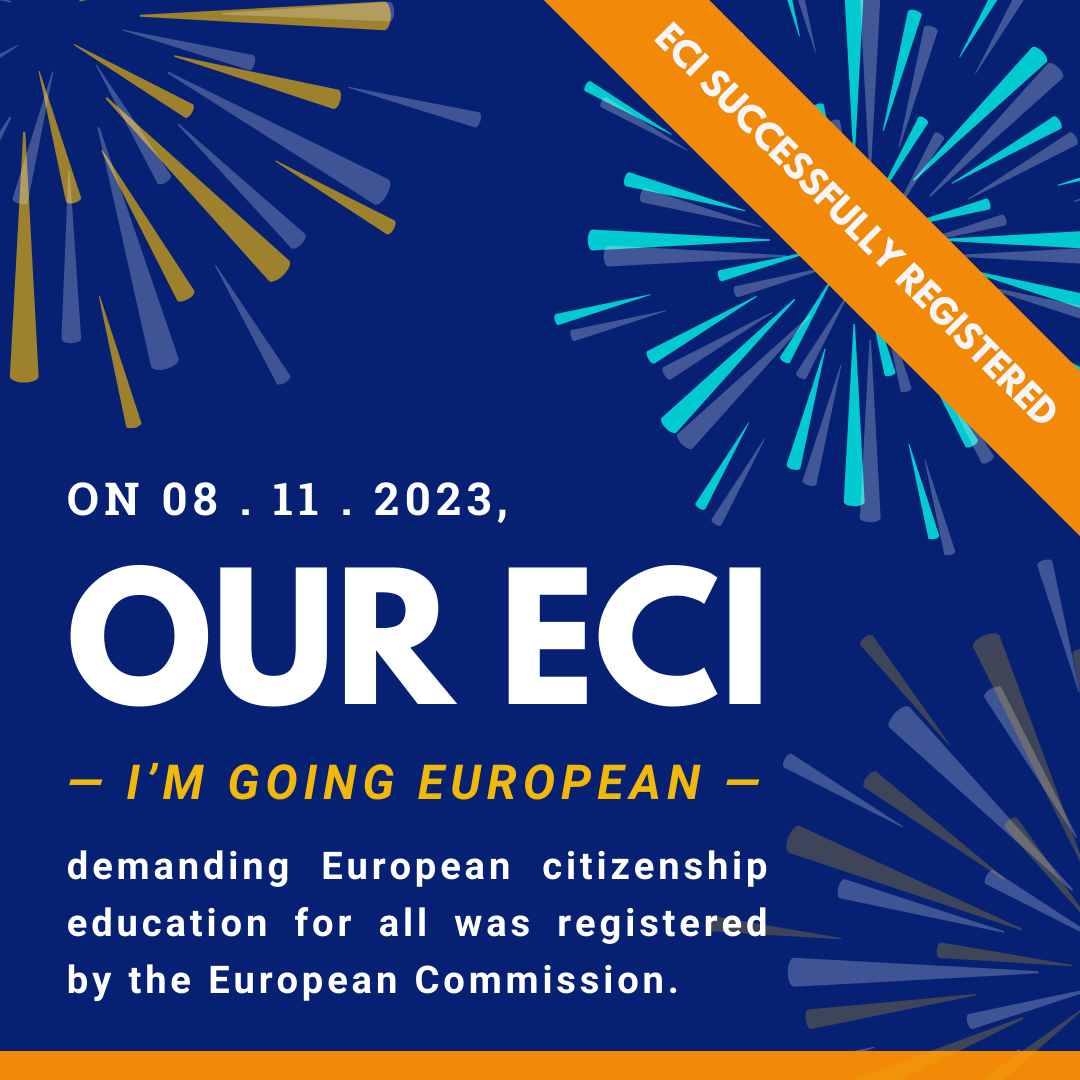 Read more about the article Our ECI “I’m going European” is successfully registered by the European Commission